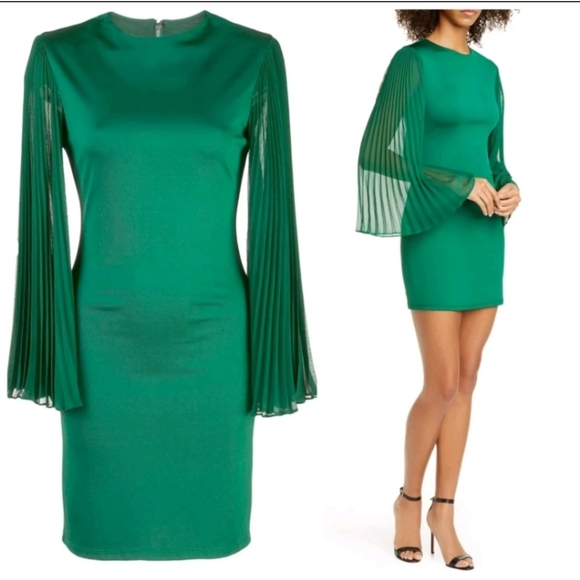 Alice + Olivia Zaya Pleated Stretch Mini  DRESS SIZE 6 NWT $395 - Picture 2 of 16